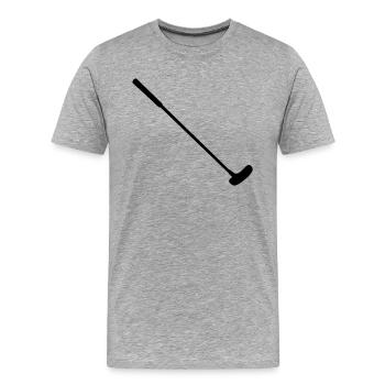 crazy golf club - Men's Premium Organic T-Shirt - heather grey - Front - Damien (186cm)