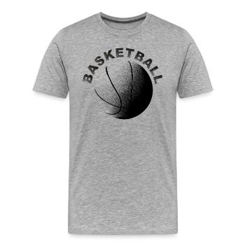 basket-ball - T-shirt bio Premium Homme - gris chiné - Devant - Damien (186cm)