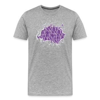 germanen zusammenhalt sprüche team familie - Männer Premium Bio T-Shirt - Grau meliert - Vorne - Damien (186cm)