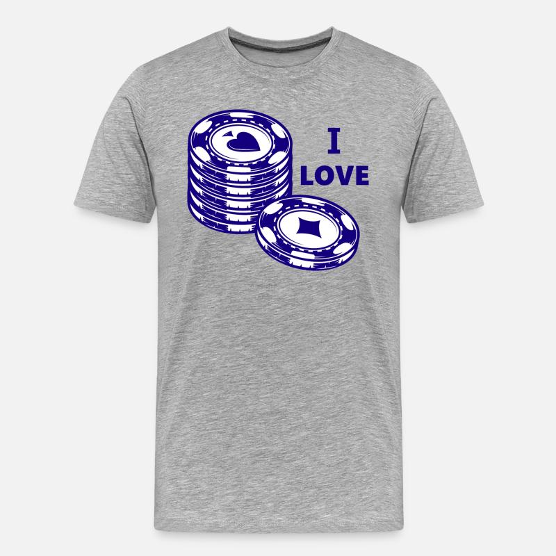 boardgame chess backgammon game night - Männer Premium Bio T-Shirt - Grau meliert