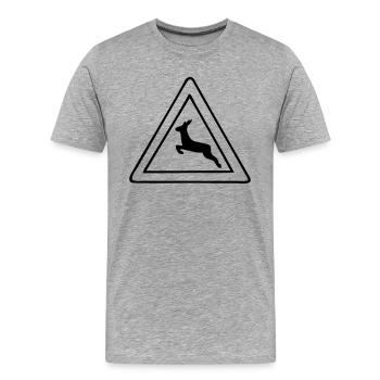 wild - Männer Premium Bio T-Shirt - Grau meliert - Vorne - Damien (186cm)
