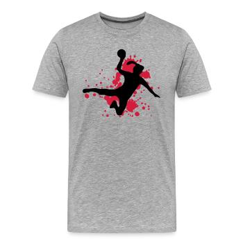 frauenhandball - Men's Premium Organic T-Shirt - heather grey - Front - Damien (186cm)