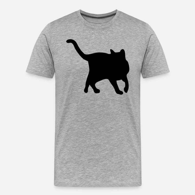 Exécution de chat - T-shirt bio Premium Homme - gris chiné