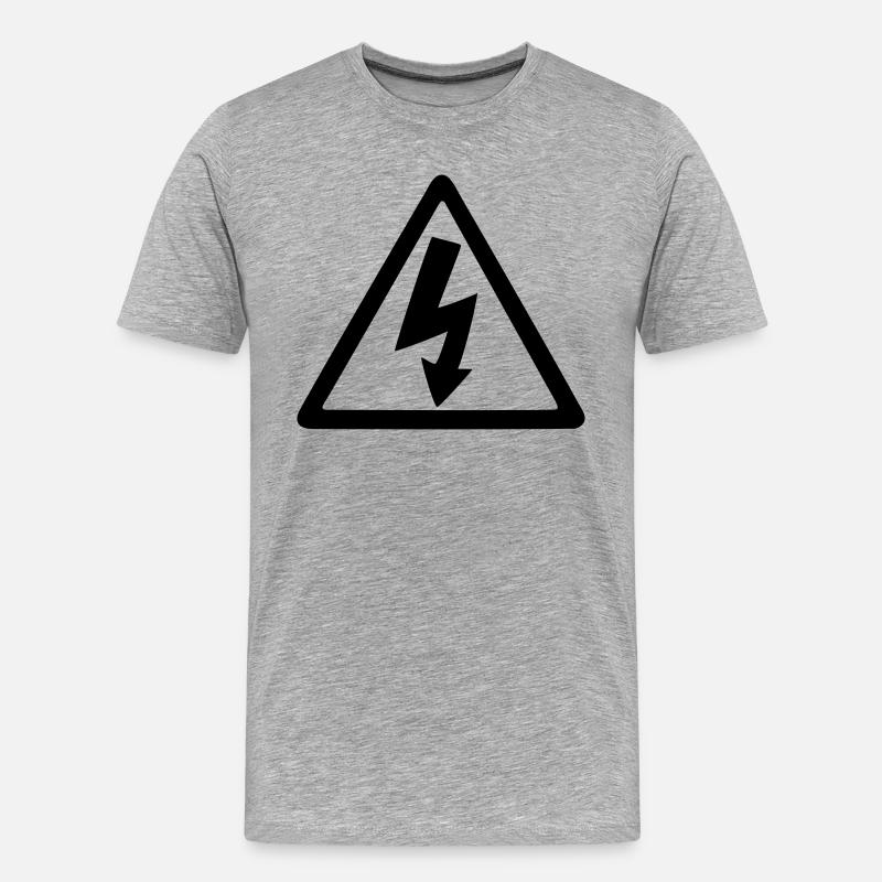 Blitz - Männer Premium Bio T-Shirt - Grau meliert