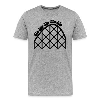 roller coaster - Men's Premium Organic T-Shirt - heather grey - Front - Damien (186cm)
