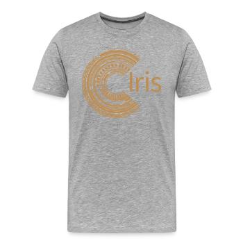 Für Iris - Männer Premium Bio T-Shirt - Grau meliert - Vorne - Damien (186cm)