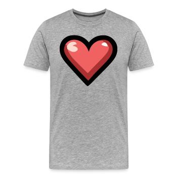 Coeur mignon - T-shirt bio Premium Homme - gris chiné - Devant - Damien (186cm)