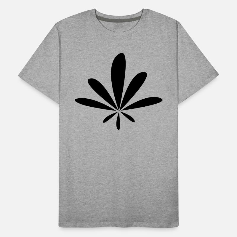 Hemp leaf rounded Men's Premium Organic T-Shirt
