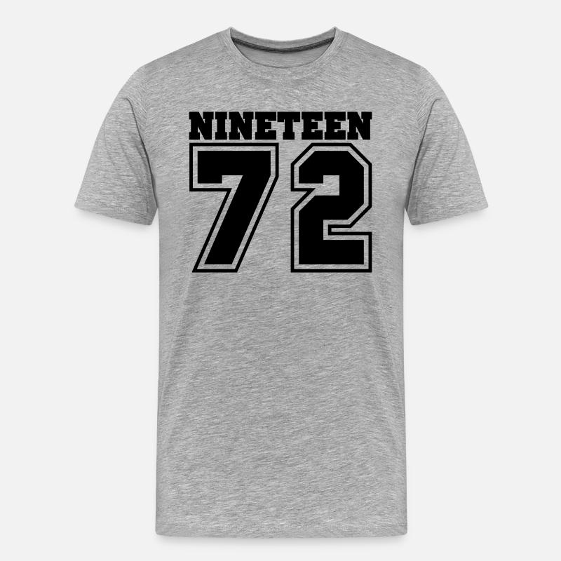 1972 - Männer Premium Bio T-Shirt - Grau meliert