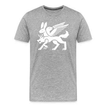 Wolpertinger - T-shirt bio Premium Homme - gris chiné - Devant - Damien (186cm)