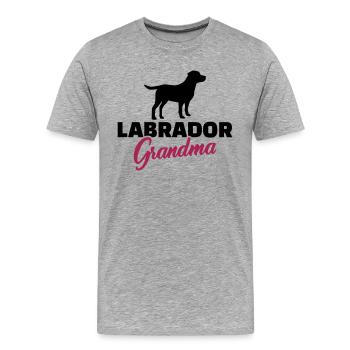 Labrador - Men's Premium Organic T-Shirt - heather grey - Front - Damien (186cm)