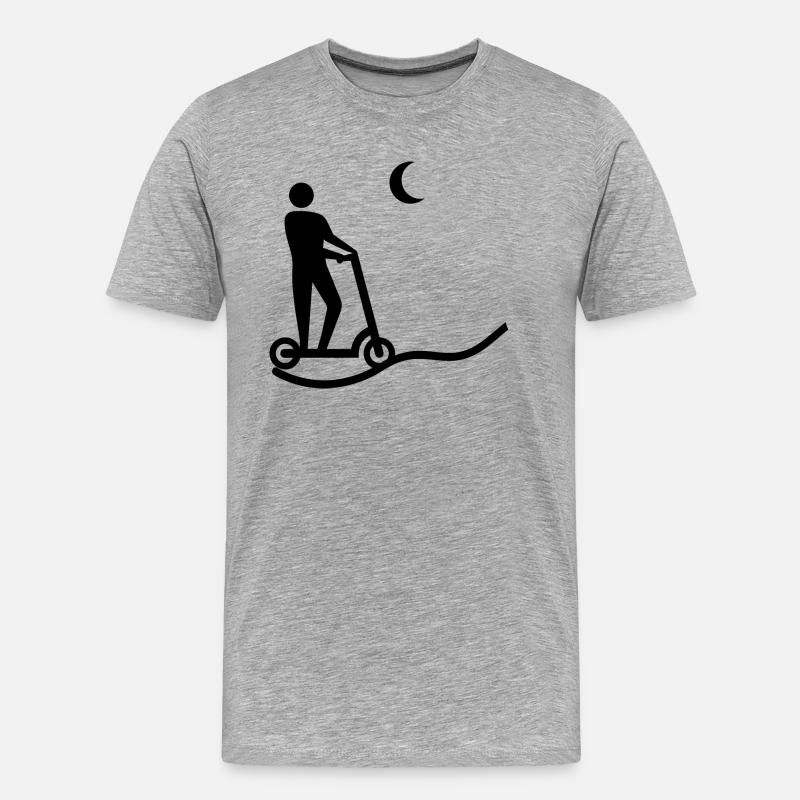 E-Scooter E-Roller Scooter - Männer Premium Bio T-Shirt - Grau meliert