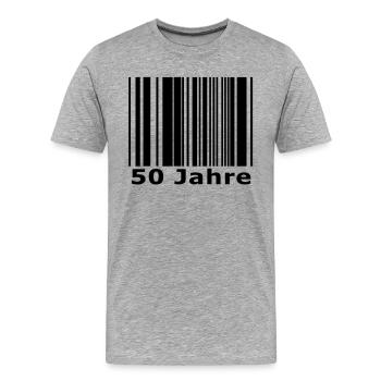50 - T-shirt bio Premium Homme - gris chiné - Devant - Damien (186cm)