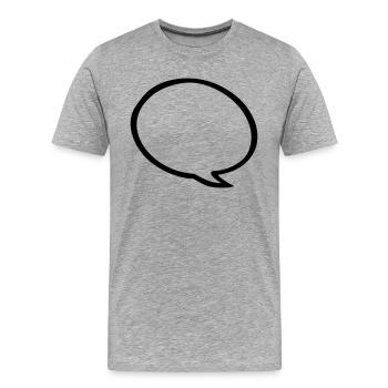 speech bubble - Men's Premium Organic T-Shirt - heather grey - Front - Damien (186cm)
