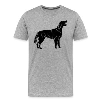 Dresseur de chiens - T-shirt bio Premium Homme - gris chiné - Devant - Damien (186cm)
