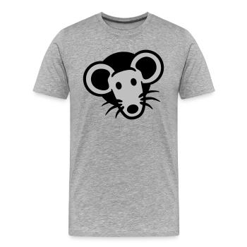 Trou de souris Trou de souris Trou de souris Peeps Mignon Drôle Bande dessinée - T-shirt bio Premium Homme - gris chiné - Devant - Damien (186cm)