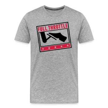 full_throttle_pi2 - Men's Premium Organic T-Shirt - heather grey - Front - Damien (186cm)