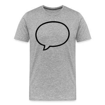 Sprechblase Comic Design - Männer Premium Bio T-Shirt - Grau meliert - Vorne - Damien (186cm)