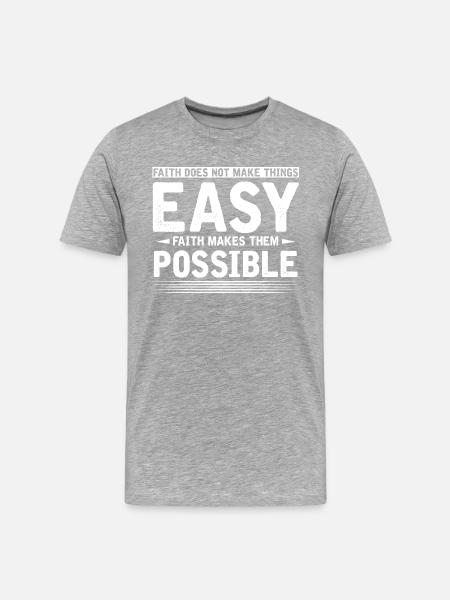 Motivation - Männer Premium Bio T-Shirt - Grau meliert