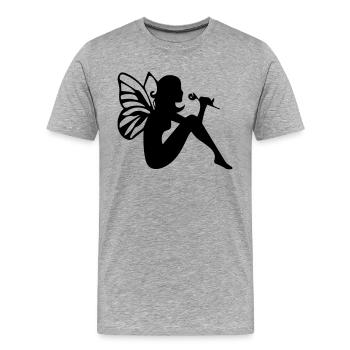 Elfe - Männer Premium Bio T-Shirt - Grau meliert - Vorne - Damien (186cm)