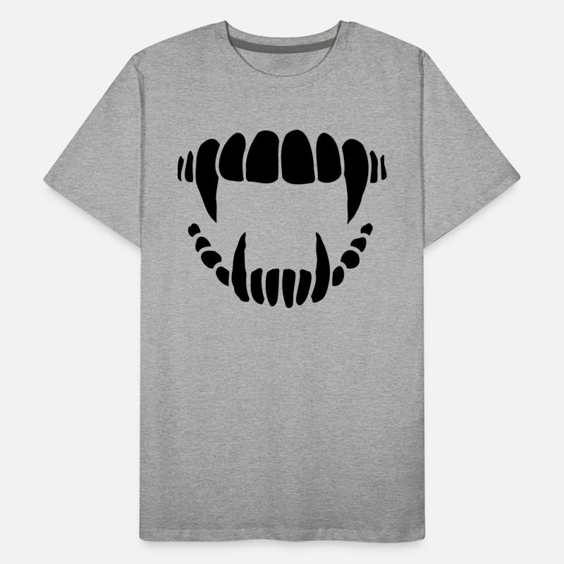 Vampire Teeth Design Men's Premium Organic T-Shirt