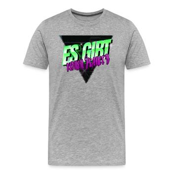 veganismus statement gesundes essen witzig - Männer Premium Bio T-Shirt - Grau meliert - Vorne - Damien (186cm)