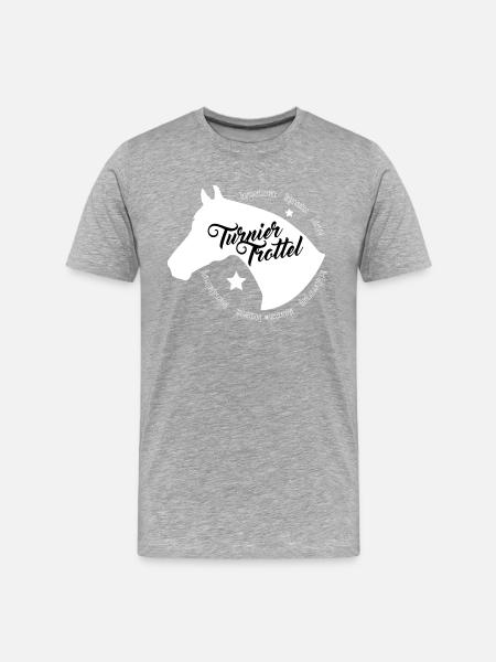 Turniertrottel - Männer Premium Bio T-Shirt - Grau meliert