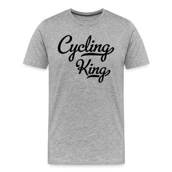 Radsport - Männer Premium Bio T-Shirt - Grau meliert - Vorne - Damien (186cm)
