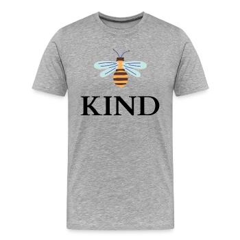 be child - Men's Premium Organic T-Shirt - heather grey - Front - Damien (186cm)