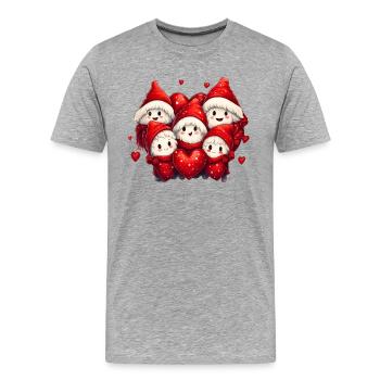 Christmas Halloween ghosts, a magic blending - Men's Premium Organic T-Shirt - heather grey - Front - Damien (186cm)