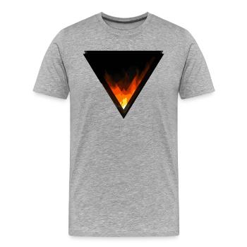 Emblème de la flotte galactique Bataille spatiale futuriste - T-shirt bio Premium Homme - gris chiné - Devant - Damien (186cm)