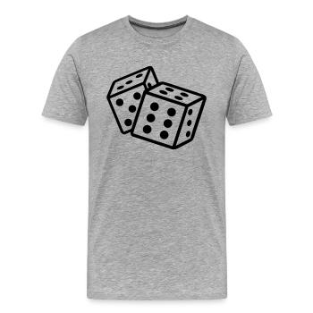 cube - T-shirt bio Premium Homme - gris chiné - Devant - Damien (186cm)
