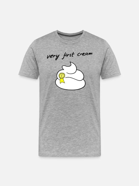 Erste Sahne - Männer Premium Bio T-Shirt - Grau meliert