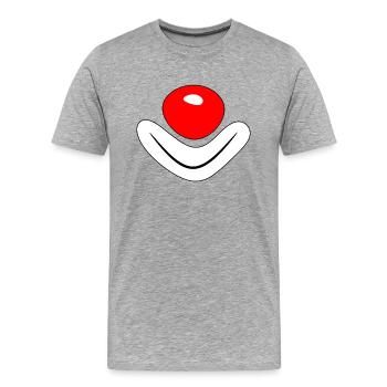 Clown - il faut toujours garder la bonne humeur - T-shirt bio Premium Homme - gris chiné - Devant - Damien (186cm)