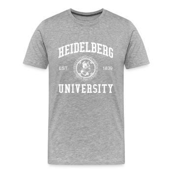 Heidelberg University Universität Hochschule Uni - Männer Premium Bio T-Shirt - Grau meliert - Vorne - Damien (186cm)
