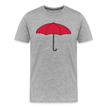 Red Umbrella Design - Men's Premium Organic T-Shirt - heather grey - Front - Damien (186cm)