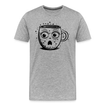 Shock Cup - Men's Premium Organic T-Shirt - heather grey - Front - Damien (186cm)