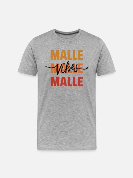 Malle Vibes - Männer Premium Bio T-Shirt - Grau meliert