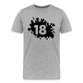 Blobs 18 - Men's Premium Organic T-Shirt - heather grey - Front - Damien (186cm)