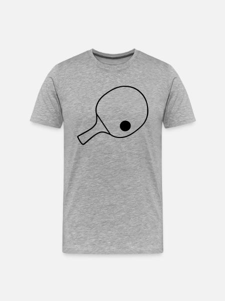 Tischtennis - Männer Premium Bio T-Shirt - Grau meliert