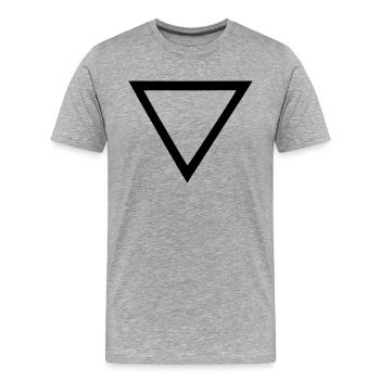 wasser - Männer Premium Bio T-Shirt - Grau meliert - Vorne - Damien (186cm)