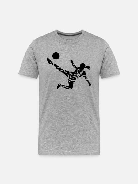 Soccer female eu - Men's Premium Organic T-Shirt - heather grey