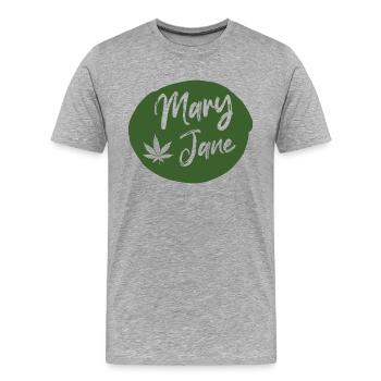 Mary Jane Drop - T-shirt bio Premium Homme - gris chiné - Devant - Damien (186cm)