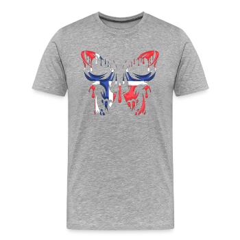 Norwegen, Länderflagge, offizielle Staaten, Kontinent - Männer Premium Bio T-Shirt - Grau meliert - Vorne - Damien (186cm)