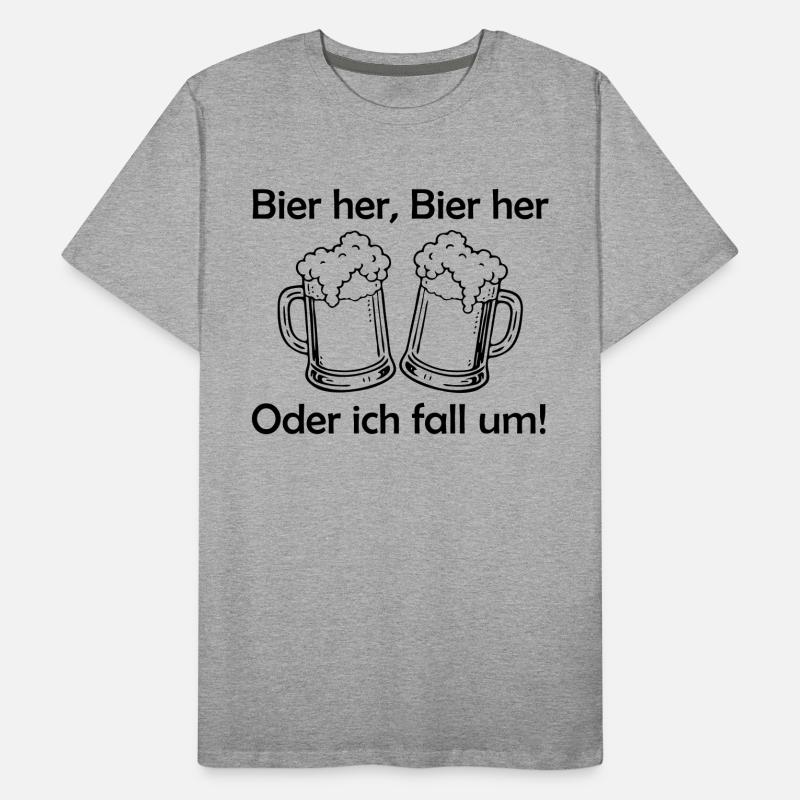 Bienen hier, Bienen hier - oder ich fall um! Männer Premium Bio T-Shirt