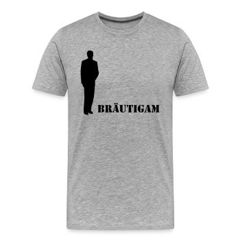 Junggesellenabschied Polterabend Bräutigam - Männer Premium Bio T-Shirt - Grau meliert - Vorne - Damien (186cm)