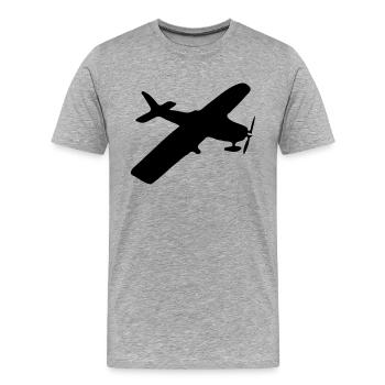 Airjet - Men's Premium Organic T-Shirt - heather grey - Front - Damien (186cm)