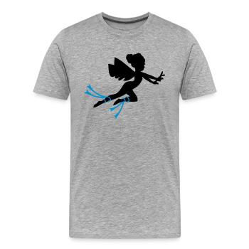 Fee griechischen Mythen - Männer Premium Bio T-Shirt - Grau meliert - Vorne - Damien (186cm)