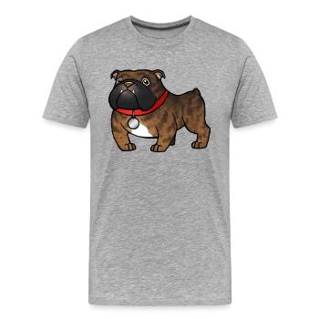Köbi Comicstyle transparent - Männer Premium Bio T-Shirt - Grau meliert - Vorne - Damien (186cm)