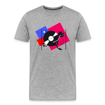 Platines colorées 2 - T-shirt bio Premium Homme - gris chiné - Devant - Damien (186cm)